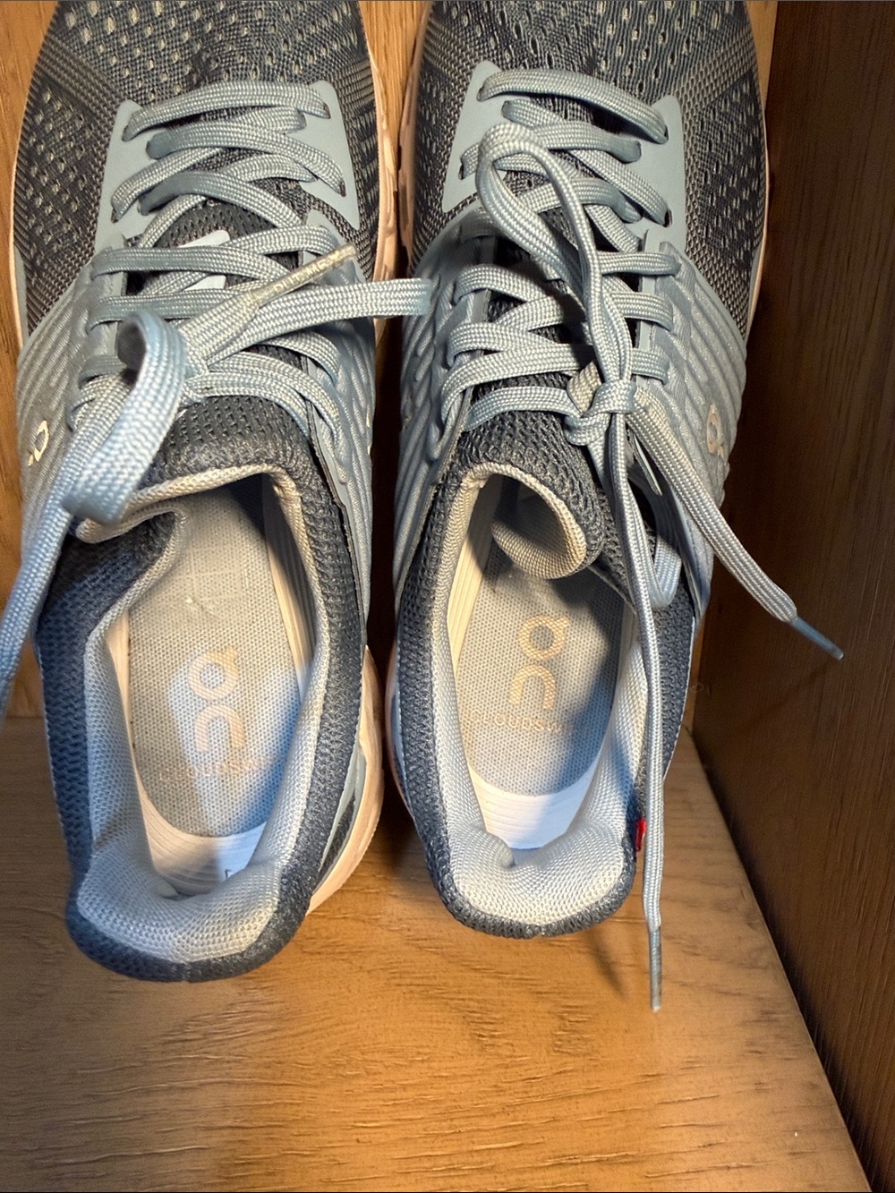 On Running Women's Pale Blue and White Cloudtej Athletic Sneakers - Picture 5 of 5